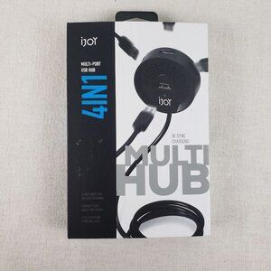 iJoy Multi-Port USB Hub 4-in-1 Compact Travel Charging 4in1 New Open Box